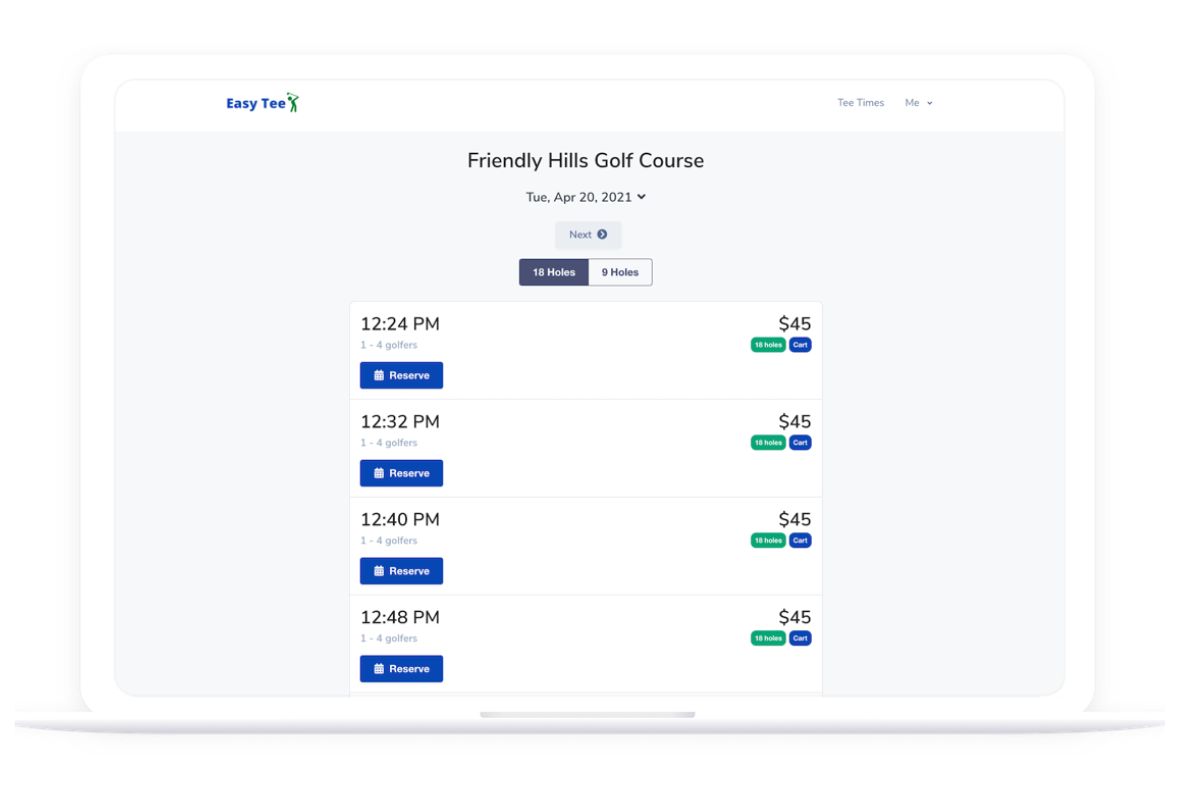 Easy Tee Golf: Simplifying Tee Time Management for Golf Courses Worldwide