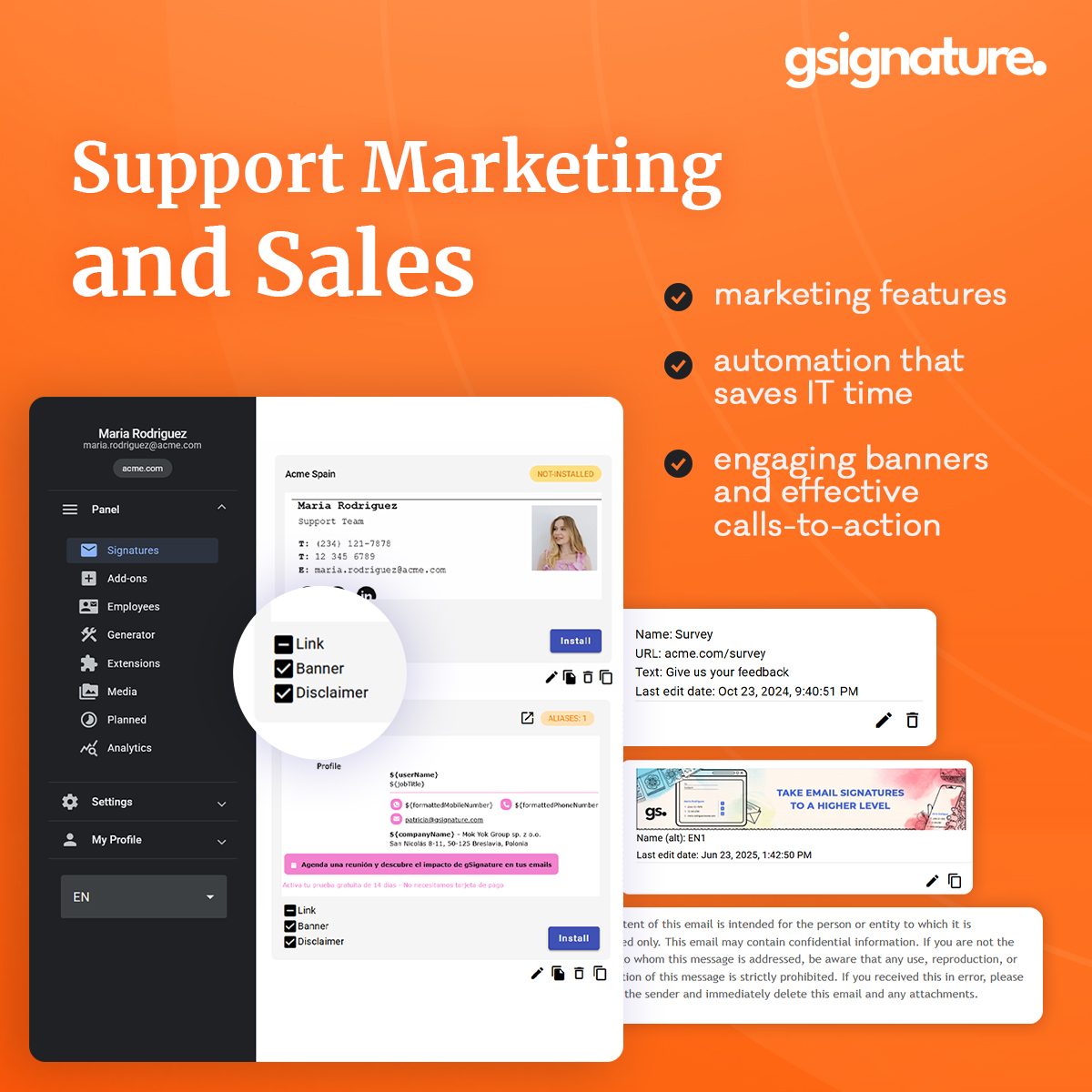 SaaS application developer for managing e-mail signatures: how gSignature organizes email communication across the entire organization